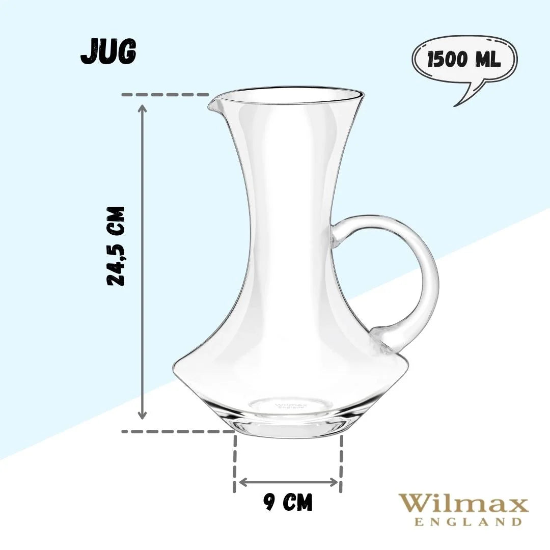 Wilmax Karaffe 1500 ml Kristallglas Transparent
