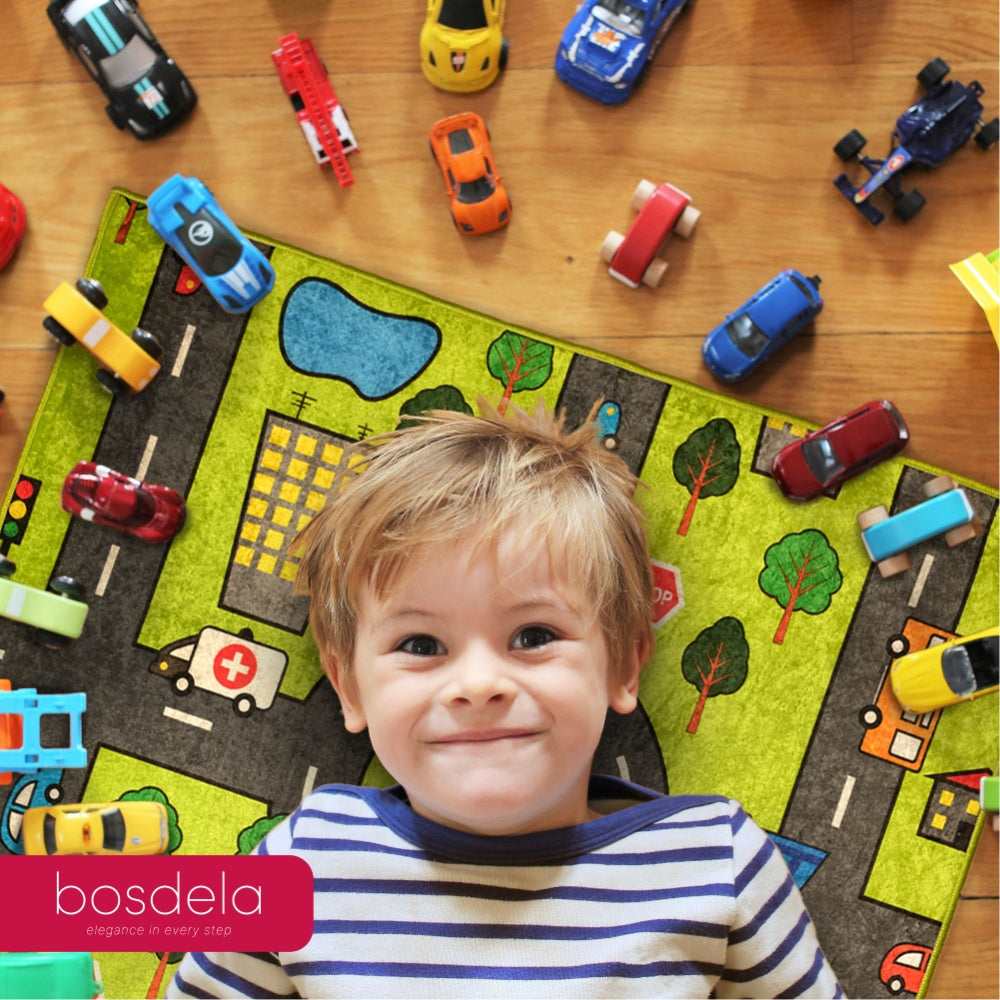 Bosdela Kinder- und Babyteppich - dekorativer Kinderzimmerteppich, 100 × 160 cm