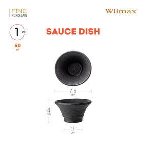 Wilmax Saucenschälchen 6er Set 7.5 x 4 cm Schwarz WL-661134/A6