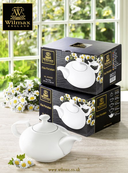 Wilmax Teekanne 1150 ml Weiß Porzellan