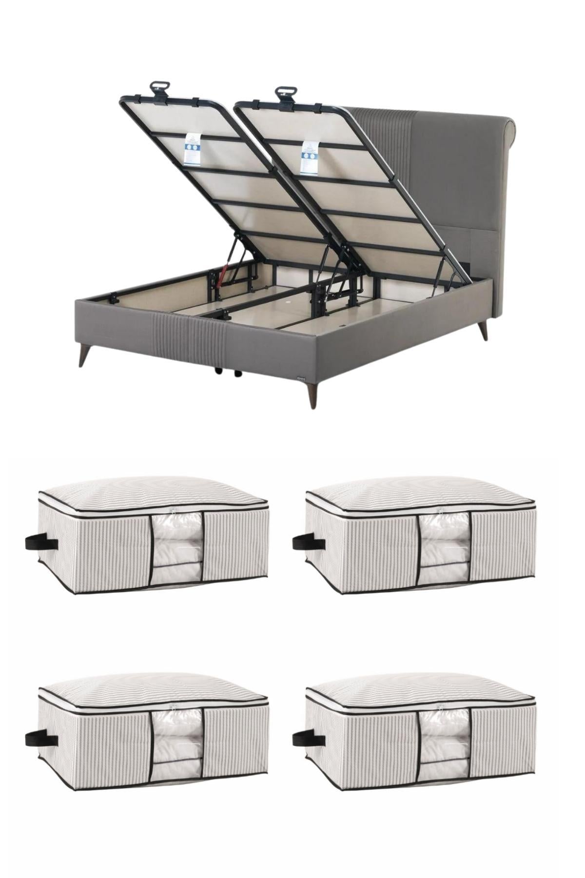 Formeya 4  Sockel- und Unterbett-Organizer mit Fenstern - Sockel unter dem Sockel, 64 x 45 x 22 cm