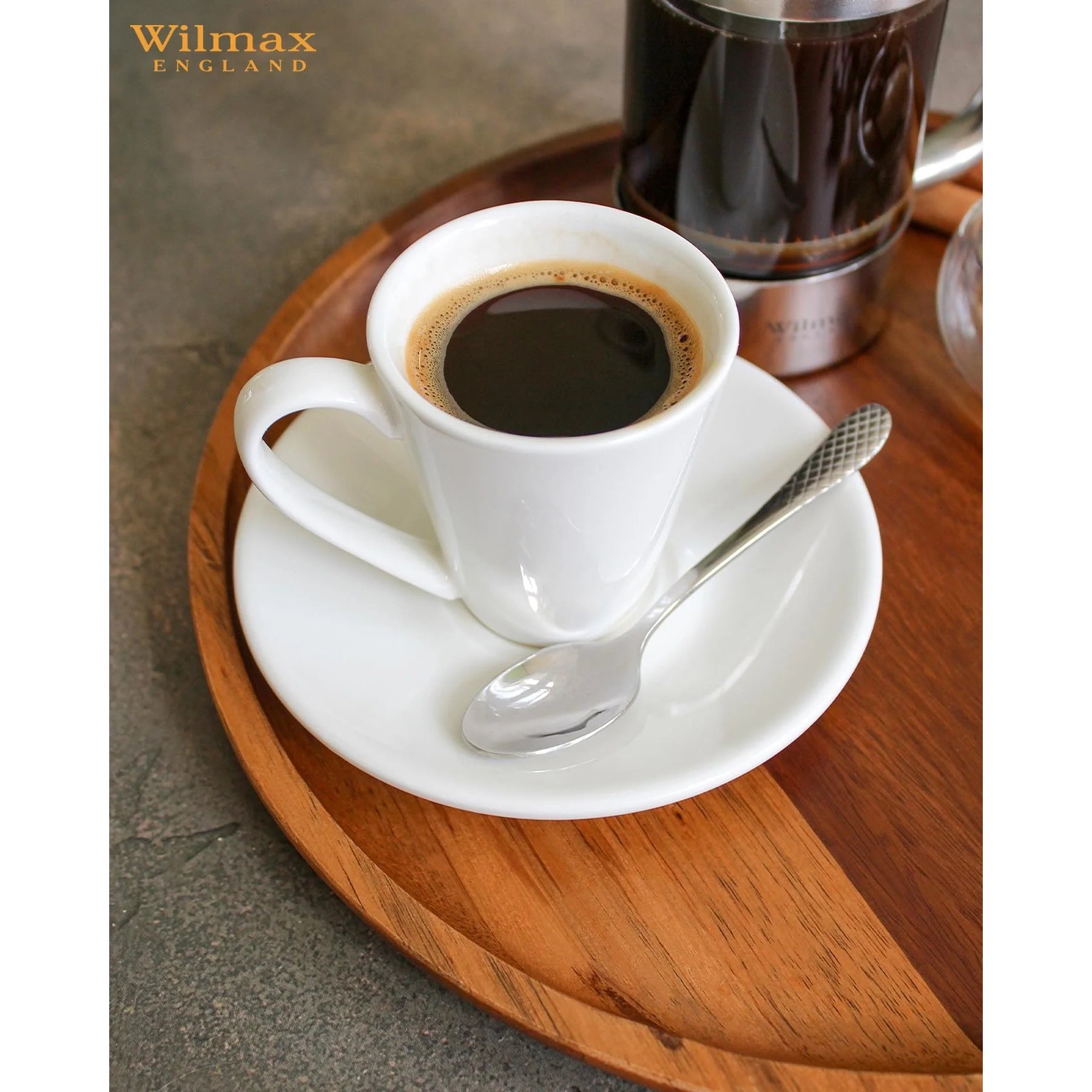 Wilmax Kaffeetassen mit Untertassen 2er Set 160 ml WL-993005/2C