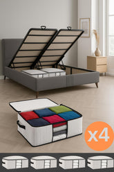 Formeya 4  Sockel- und Unterbett-Organizer mit Fenstern - Sockel unter dem Sockel, 64 x 45 x 22 cm