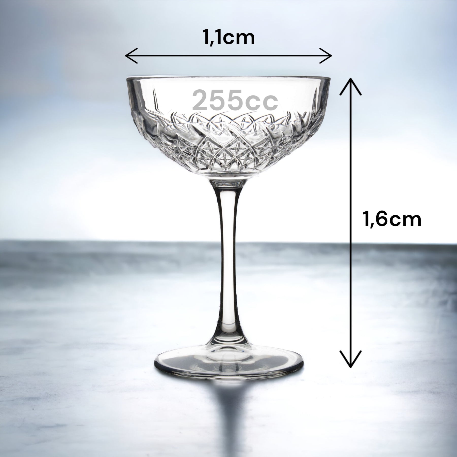 Pasabahce Timeless Champagner Coupes - Kristall-Designglas 255 ml - 4er Set