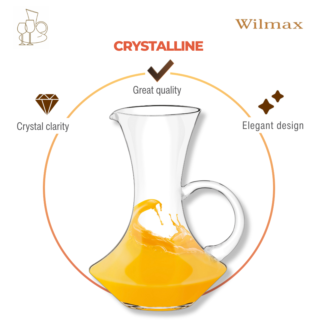 Wilmax Karaffe 1500 ml Kristallglas Transparent WL-888358/1C