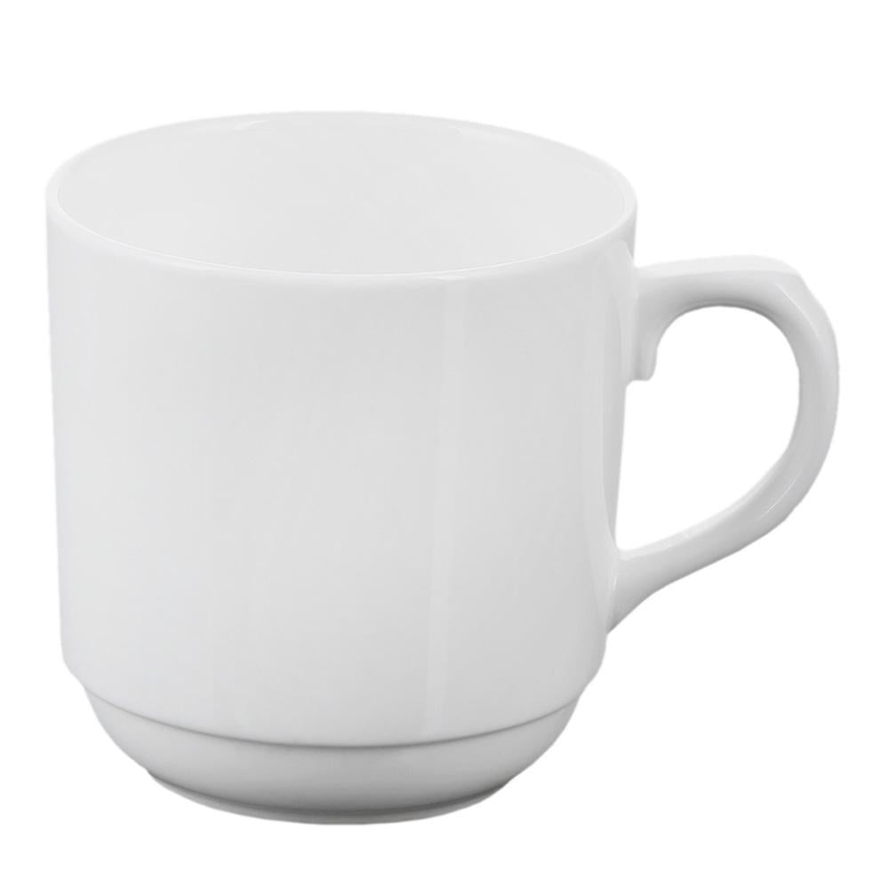 Wilmax Tasse 250 ml Weiß Porzellan für Heißgetränke WL-993017/A