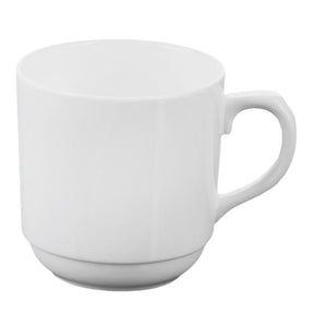 Wilmax Tasse 250 ml Weiß Porzellan für Heißgetränke WL-993017/A