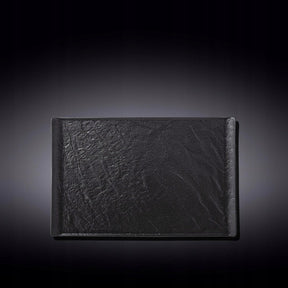 Wilmax Rechteckiger Teller SlateStone Schwarz 29.5 x 14.5 cm Porzellan