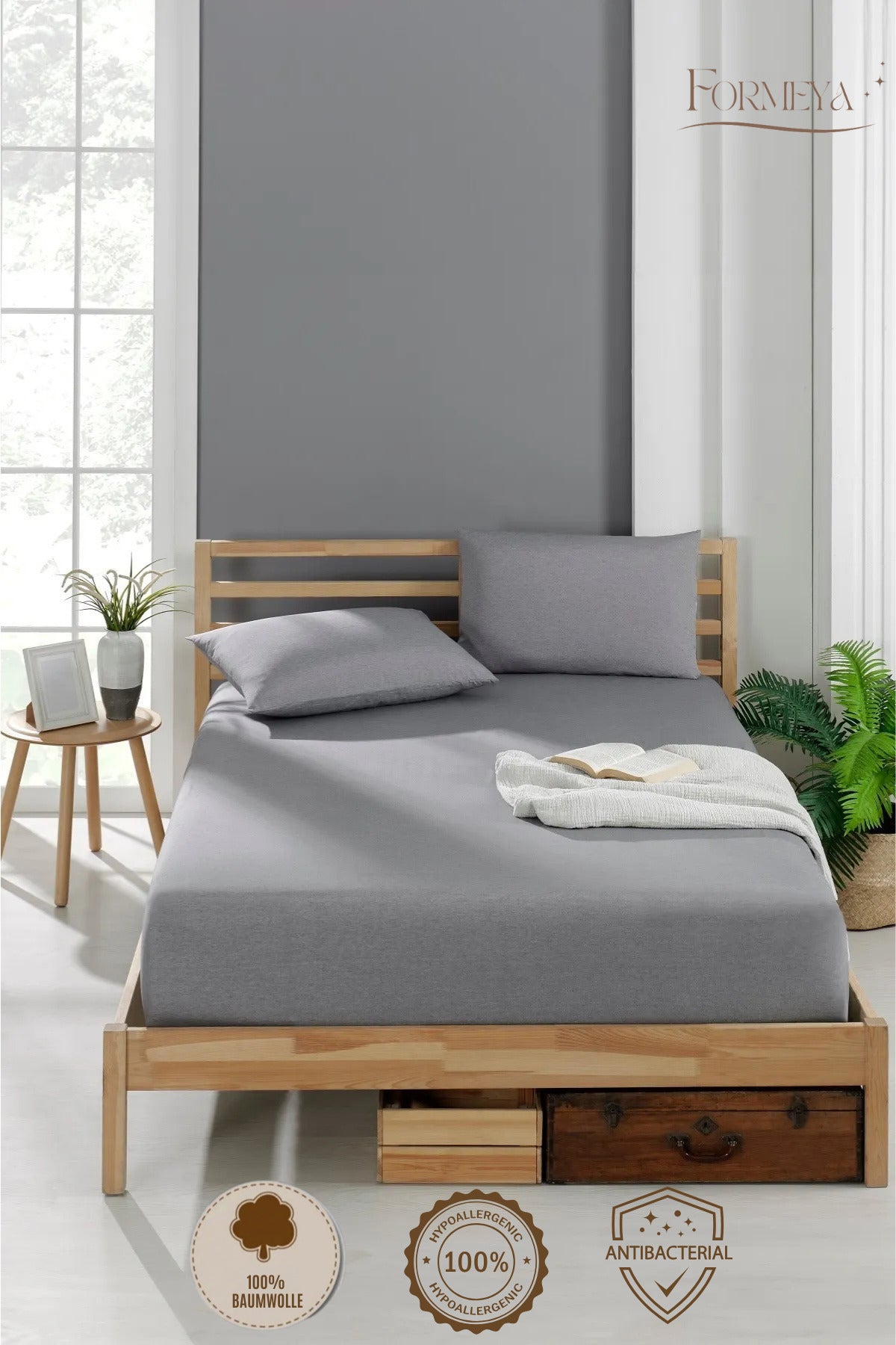 100% Cotton Single/Double Fitted Sheet Fitted Combed Sheet