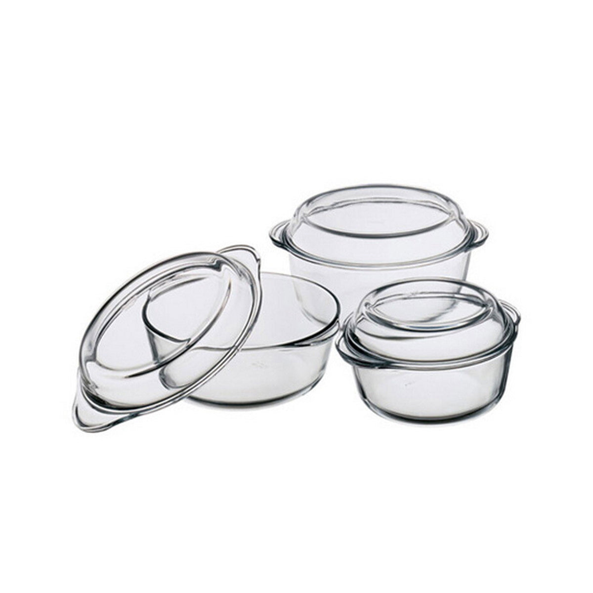 Schäfer 3er set Auflaufform mit deckel 2100cc - 1450cc - 840cc