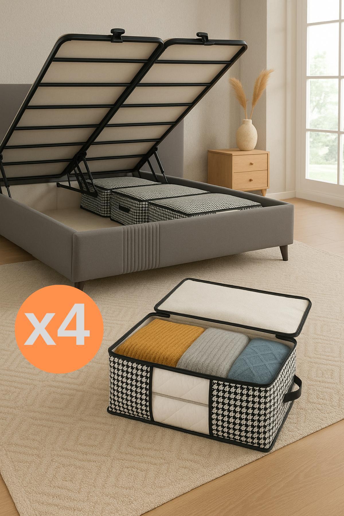 Formeya 4  Sockel- und Unterbett-Organizer mit Fenstern - Sockel unter dem Sockel, 64 x 45 x 22 cm