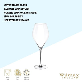 Wilmax Weinglas konisch 440 ml Kristallglas Transparent 2er Set WL-888045/2C