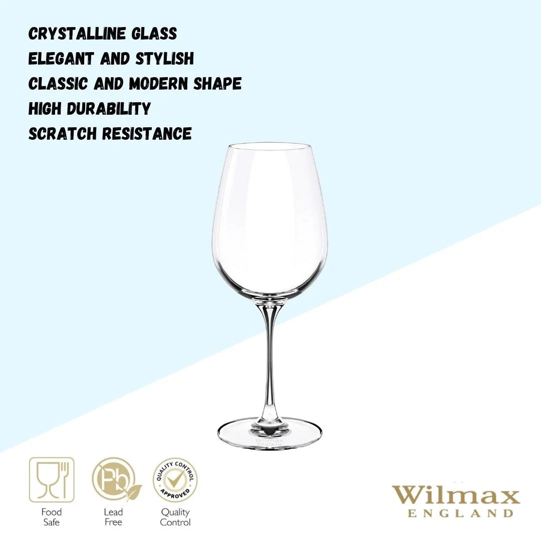 Wilmax Weinglas 470 ml Kristallglas Transparent 2er Set WL-888033/2C