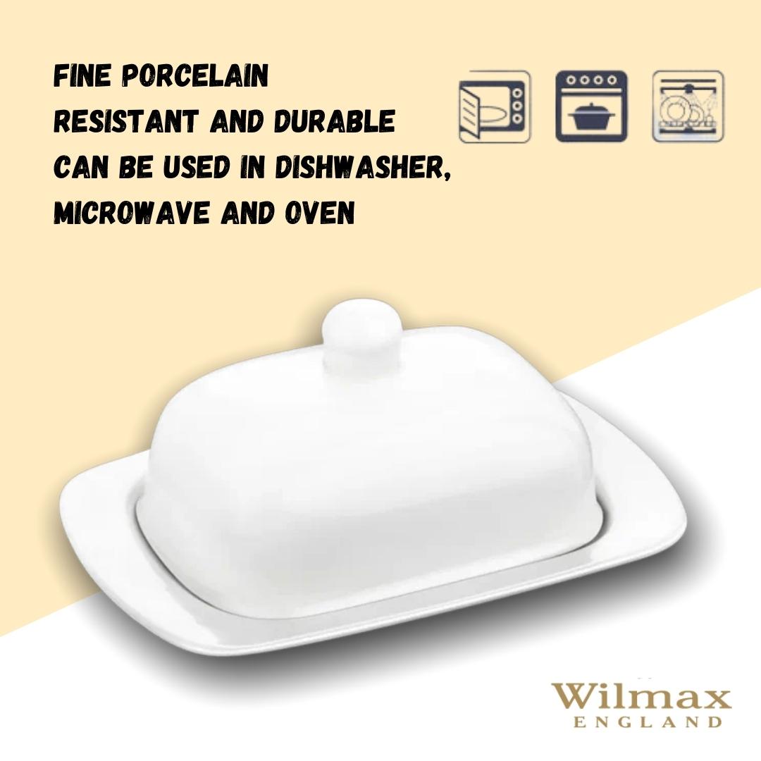 Wilmax Butterdose 19x12.5x8.5 cm Porzellan Weiß WL-996109/1C