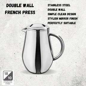 Wilmax French Press 1000 ml Edelstahl WL-551008/1C