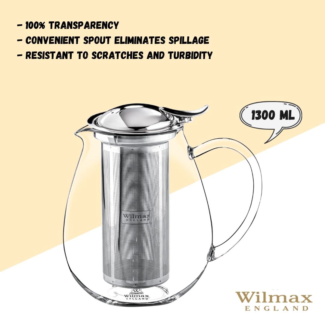Wilmax Teekanne mit 2 Tassen Set WL-888803/A-888748/A2