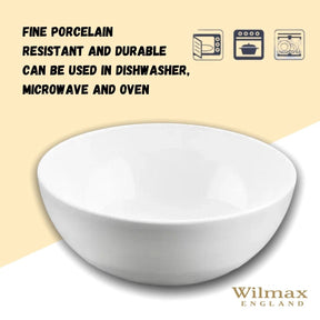 Wilmax Schale 11 cm 300 ml aus Porzellan, Weiß WL-992564/A