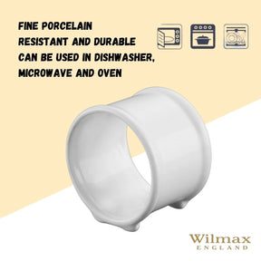 Wilmax Serviettenring Porzellan Weiß WL-996044/A