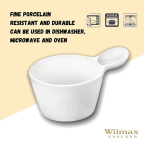 Wilmax Snack- und Dessertschale 100 ml Porzellan Weiß WL-996104/A