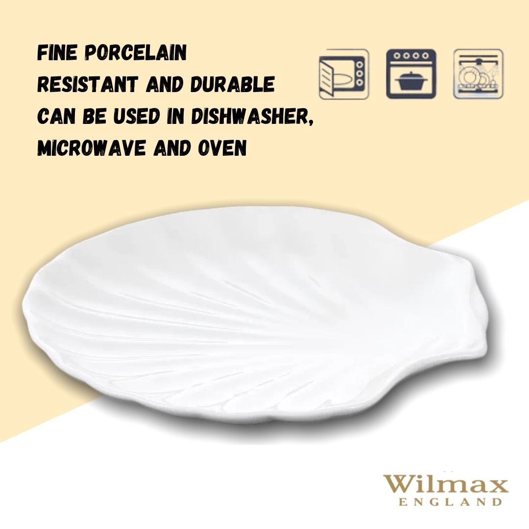 Wilmax Fischplate 18 cm aus Porzellan, Weiß WL-992012/A
