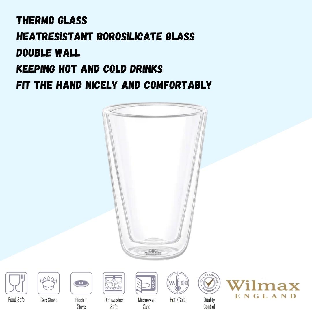 Wilmax Doppelwandiges Glas 300 ml Transparent WL-888705/A