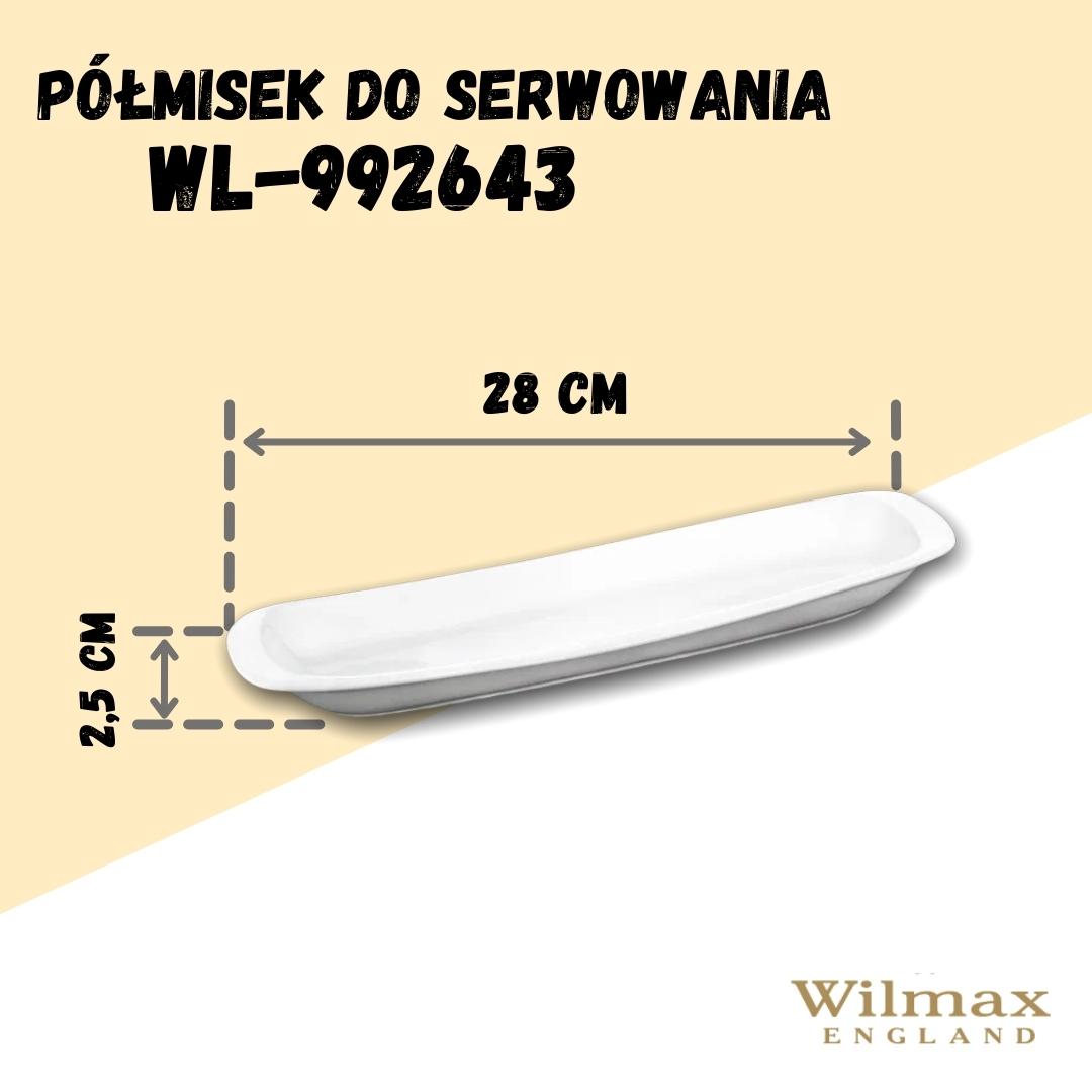 Wilmax Servierplatte 28 cm aus Porzellan, Weiß WL-992643/A