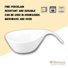 Wilmax Schale 450 ml aus Porzellan, Weiß WL-991282/A