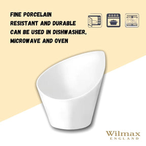 Wilmax Schale 14 cm aus Porzellan, Weiß WL-992774/A