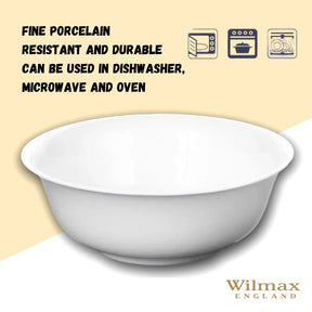 Wilmax Schale 1600 ml 20 cm aus Porzellan, Weiß WL-992005/A