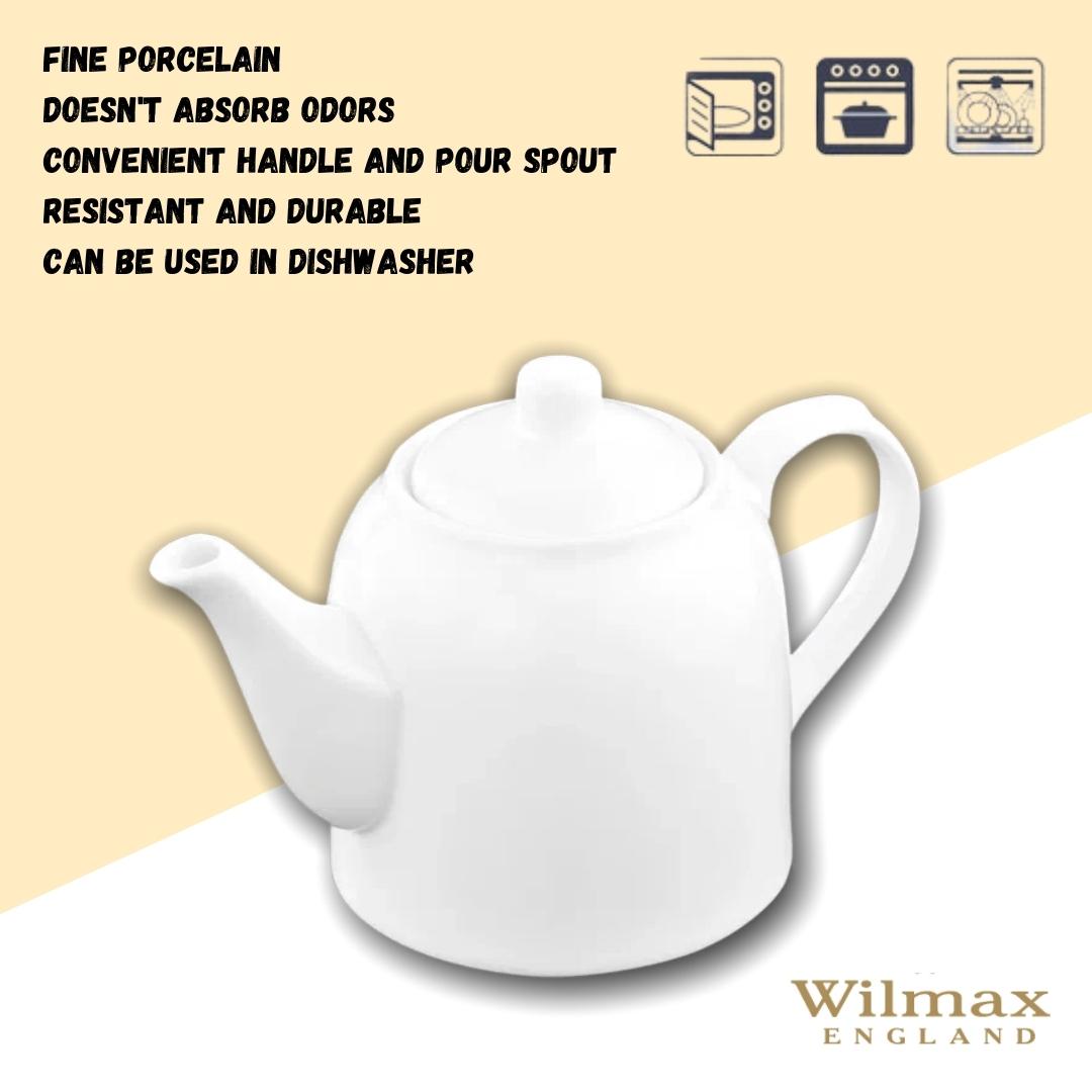 Wilmax Teekanne 500 ml Weiß Porzellan