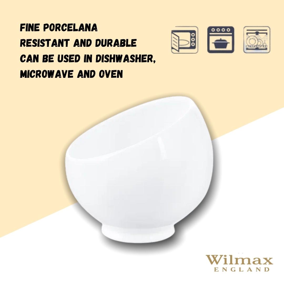 Wilmax Zuckerschale 8.5 x 9 cm Weiß Porzellan Olivia