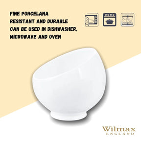Wilmax Zuckerschale 8.5 x 9 cm Weiß Porzellan Olivia