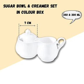 Wilmax Zuckerdose und Milchkännchen Set Weiß Porzellan WL-995024/2C