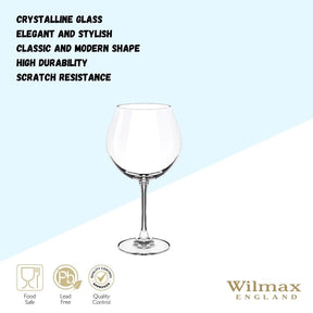 Wilmax Weinglas 800 ml Kristallglas Transparent 6er Set WL-888032/6A
