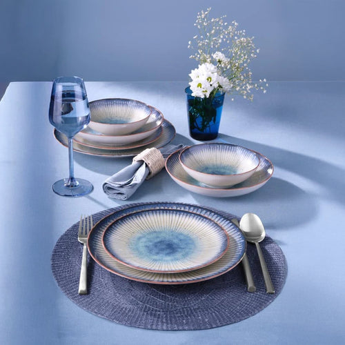 Gural Sare Atina Tafelservice, 30-tlg, 6 Personen, Porzellan, Buntes Design
