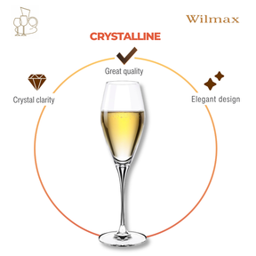 Wilmax Champagnerflöte 290 ml Kristallglas Transparent 2er Set WL-888050/2C