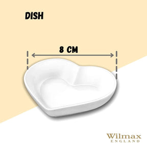 Wilmax Schale 8 x 7 cm aus Porzellan, Weiß WL-992717/A
