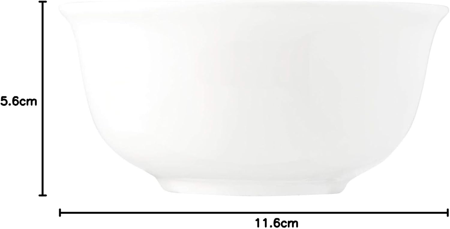 Wilmax Schale 300 ml 11.5 cm aus Porzellan, Weiß WL-992003/A