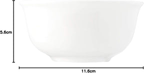 Wilmax Schale 300 ml 11.5 cm aus Porzellan, Weiß WL-992003/A