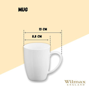 Wilmax Tassen 460 ml Weiß Porzellan 4er Set WL-993018/A4