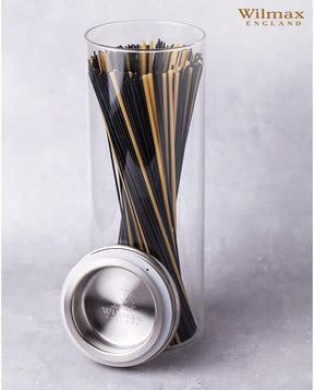 Wilmax Vorratsglas 1500 ml mit Edelstahldeckel 2er Set WL-888517/A2