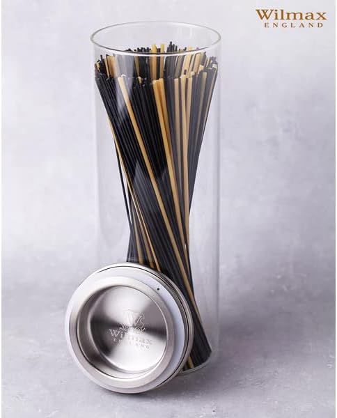 Wilmax Vorratsglas 1500 ml mit Edelstahldeckel 2er Set WL-888517/A2