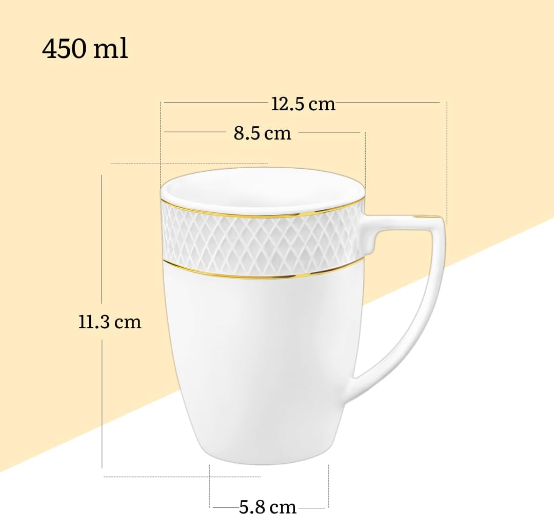 Wilmax Tasse 450 ml Weiß Porzellan