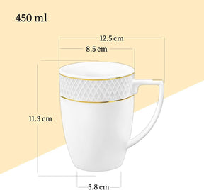 Wilmax Tasse 450 ml Weiß Porzellan