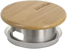 Wilmax Borosilikat Glas Krug mit Bambusdeckel