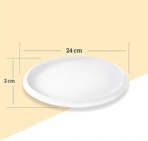 Wilmax Speiseteller 24 cm aus Porzellan, Weiß WL-991236/A