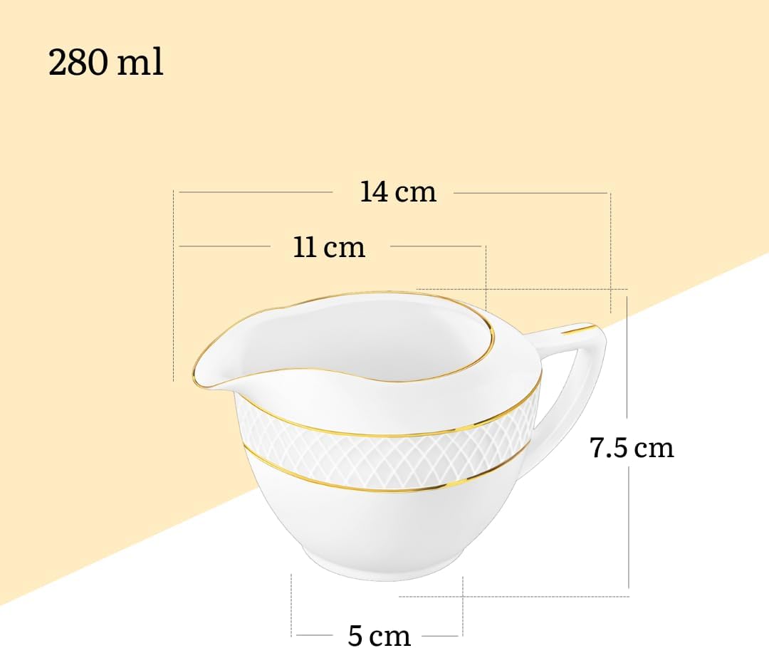 Wilmax Milchkännchen mit Goldrand 280 ml
