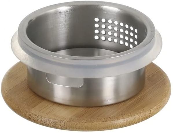 Wilmax Borosilikatglas Krug mit Bambusdeckel
