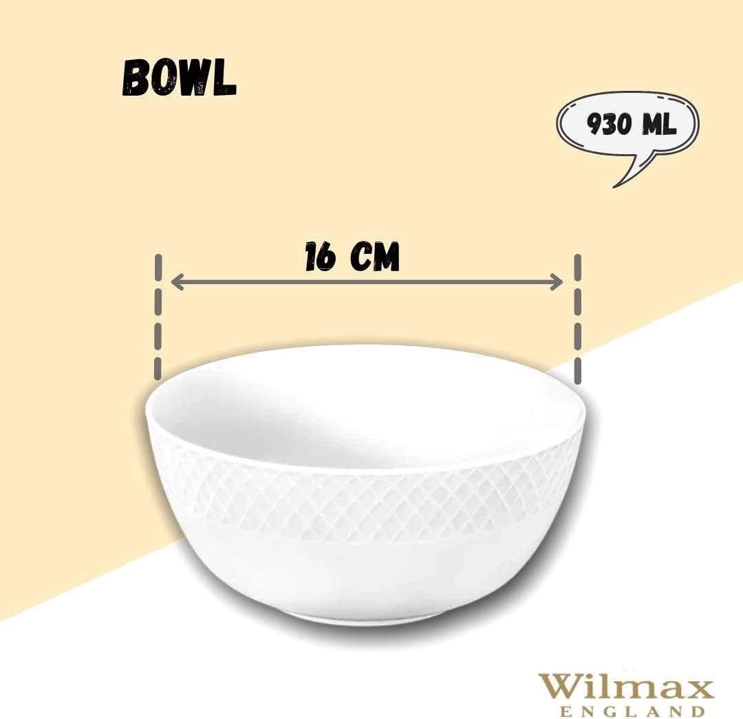 Wilmax Schale 930 ml 16 cm Weiß Porzellan WL-880101368/A
