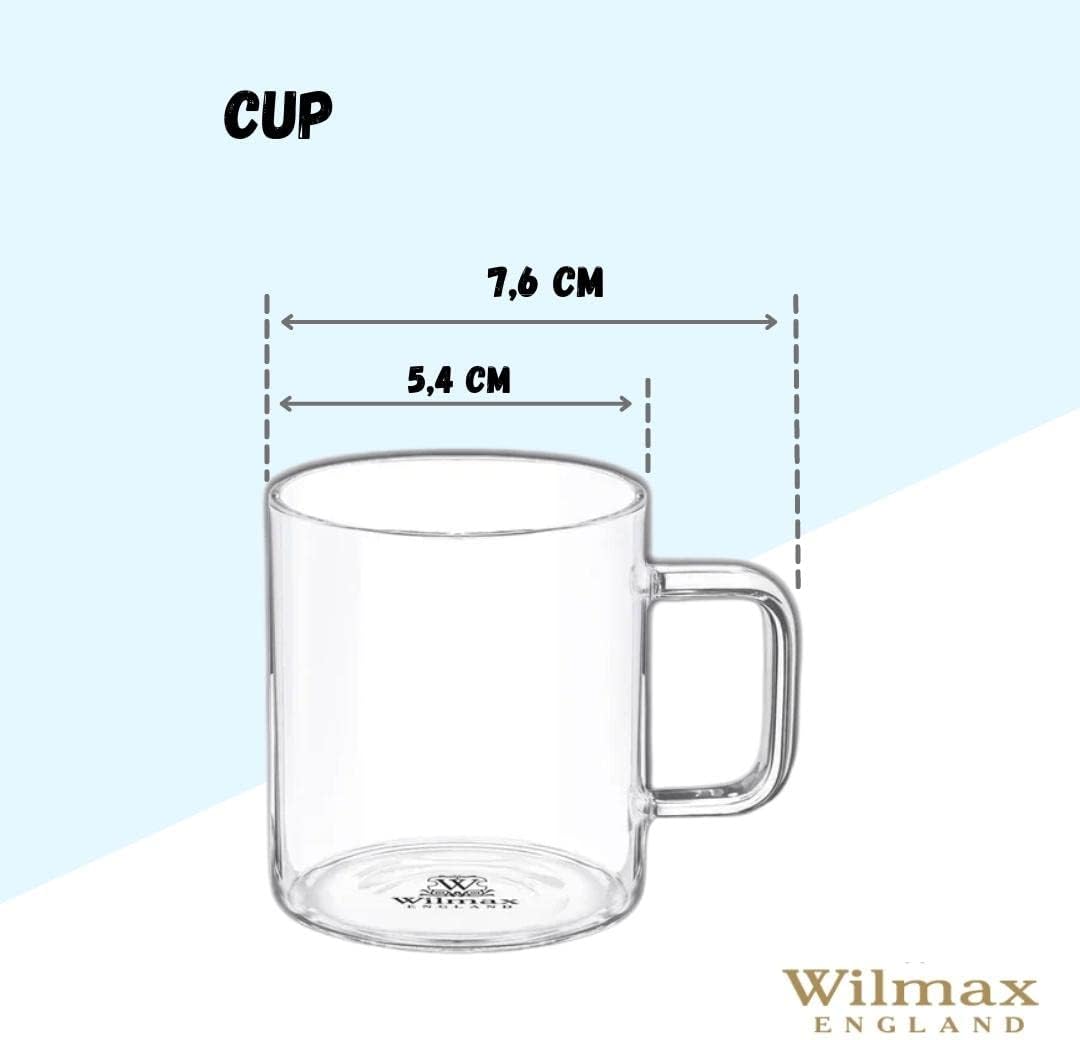 Wilmax Glasbecher 320 ml Borosilikatglas Transparent WL-888606/A